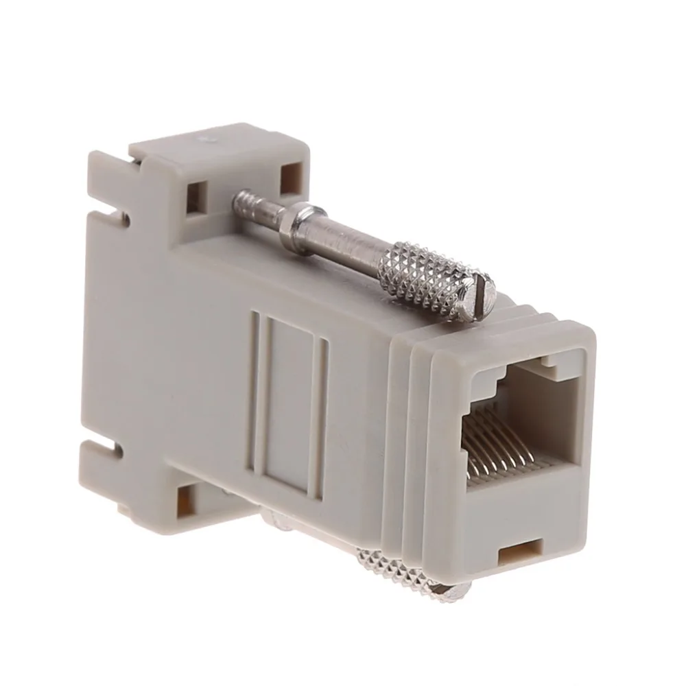 1 шт. серый VGA удлинитель штекер к локальной сети Cat5 Cat5e/6 RJ45 Ethernet Женский адаптер