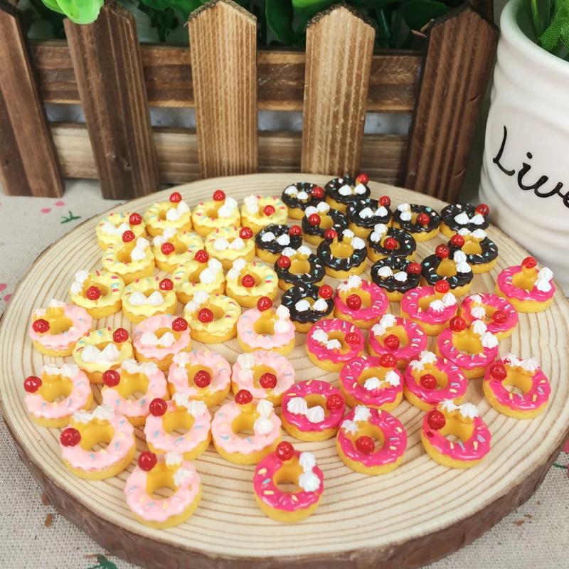 

10 шт смешанные Цвет Кабошон из смолы с плоской задней стороной Kawaii DIY из полимера для декорирования вестибюлей миниатюрные поддельные искус...