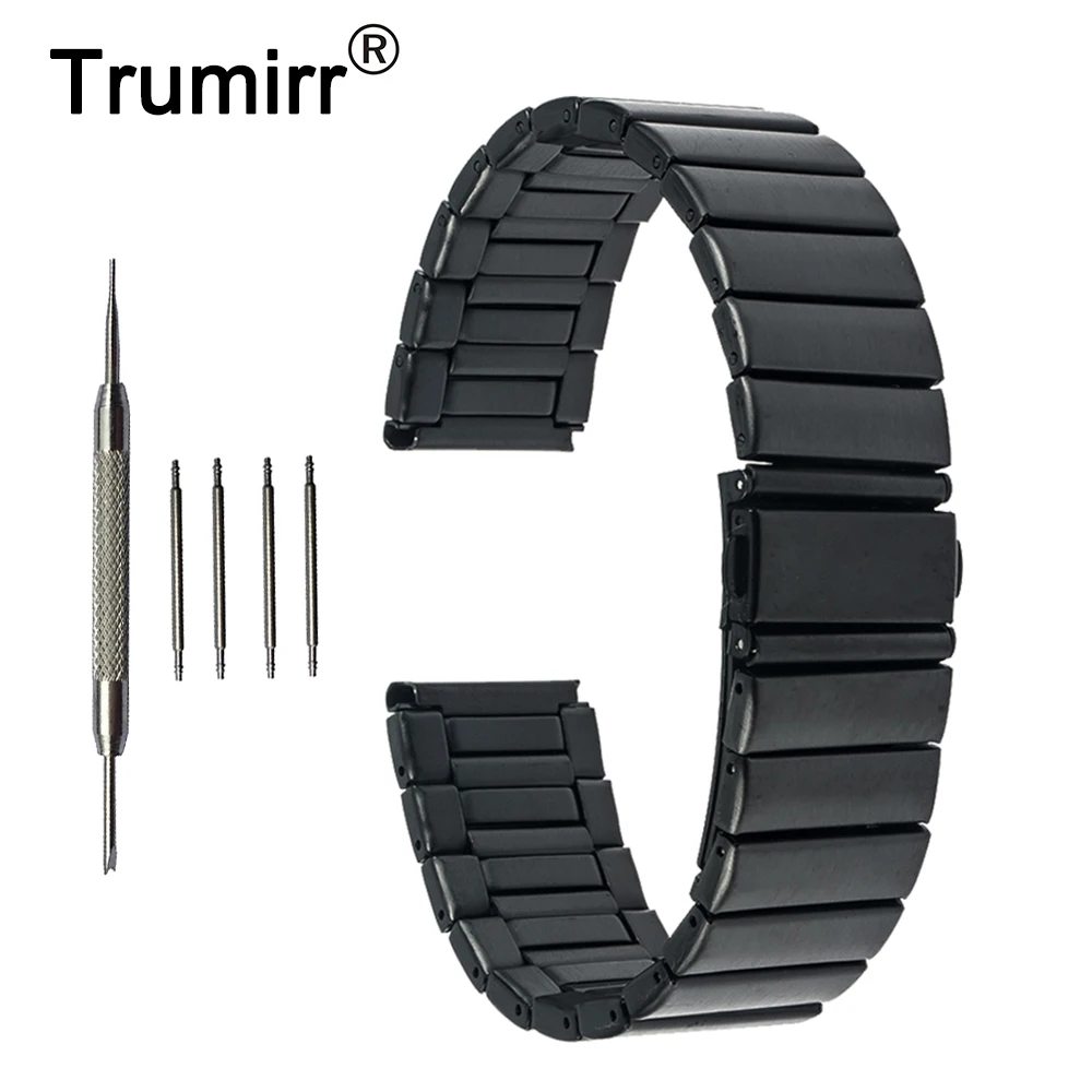 Ремешок из нержавеющей стали для Samsung Galaxy Gear 2 R380 Neo R381 Live R382 складной браслет с