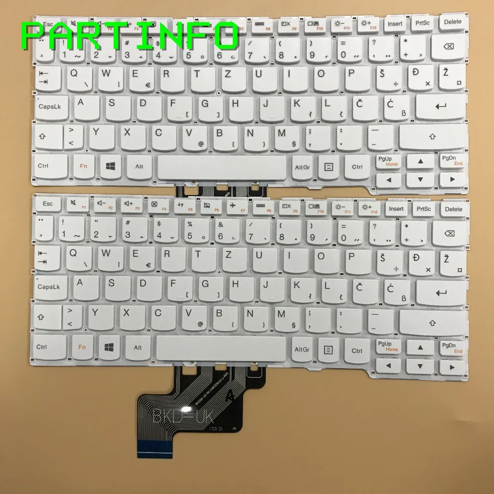 Клавиатура SLO белая для ноутбука Lenovo Yoga 3 11(11 дюймов) 300-11IBR 300-11IBY 700-11ISK Flex 11 |