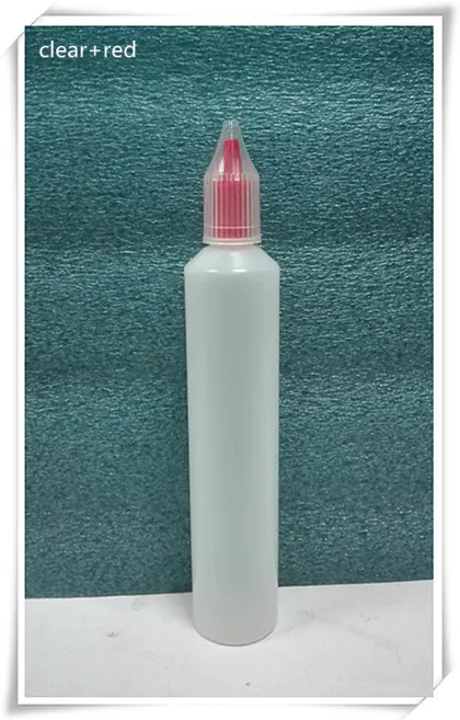 clear red Шариковая ручка форма бутылки PE60ml Единорог бутылки лозы недоступном для детей cap длинный тонкий капельница 10 мл 15 мл 30 мл 50 мл 60 мл 1000 шт./лот - Цвет: clear red