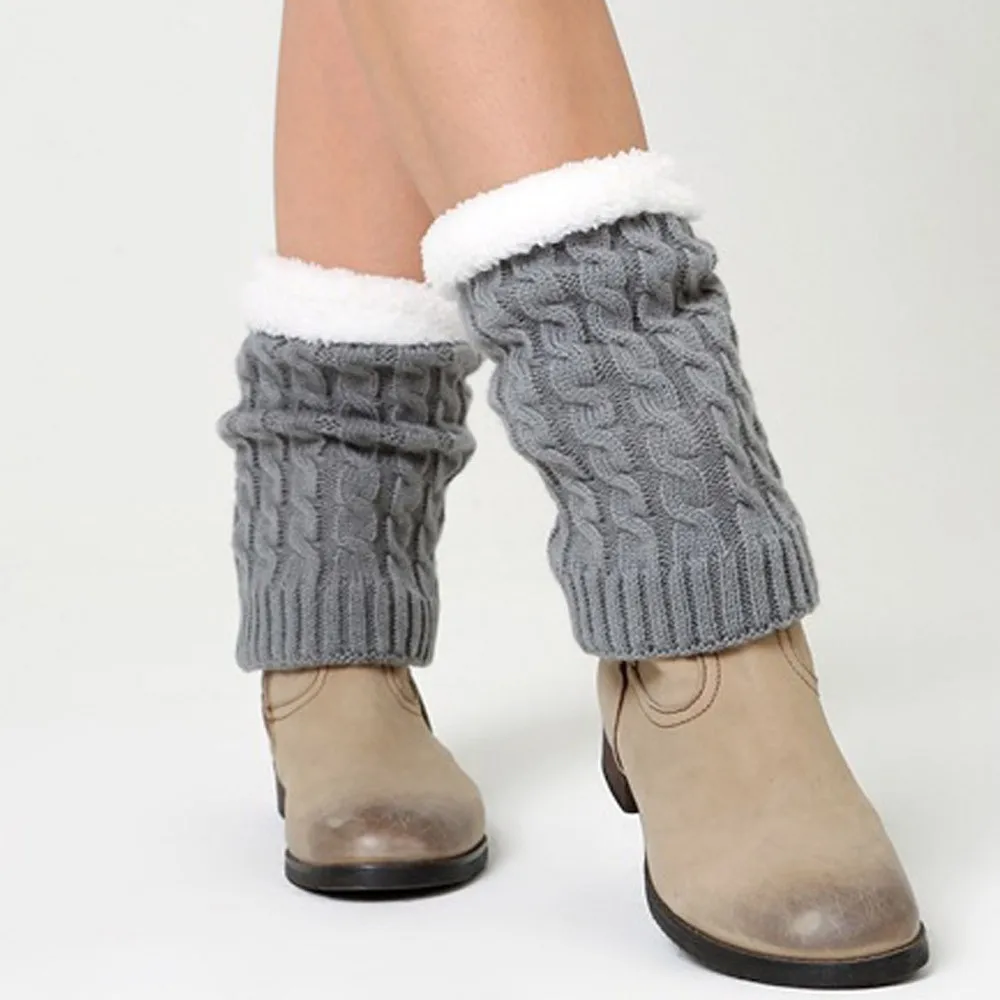 Женские носки зимние теплые высокие вязаные гетры Вязаные Гетры из акриловых
