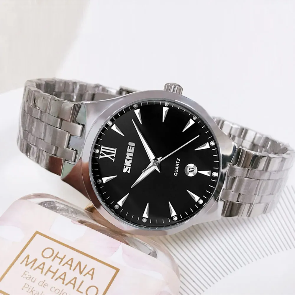 SKMEI кварцевые женские часы классическое платье из нержавеющей стали ремешок Топ