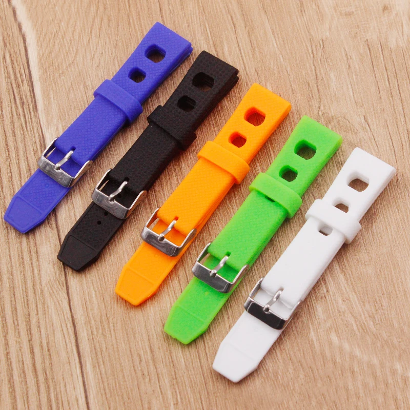 

Watch accessories Color silicone strap Waterproof and sweat-proof tape 20mm pin buckle Women's watch band
