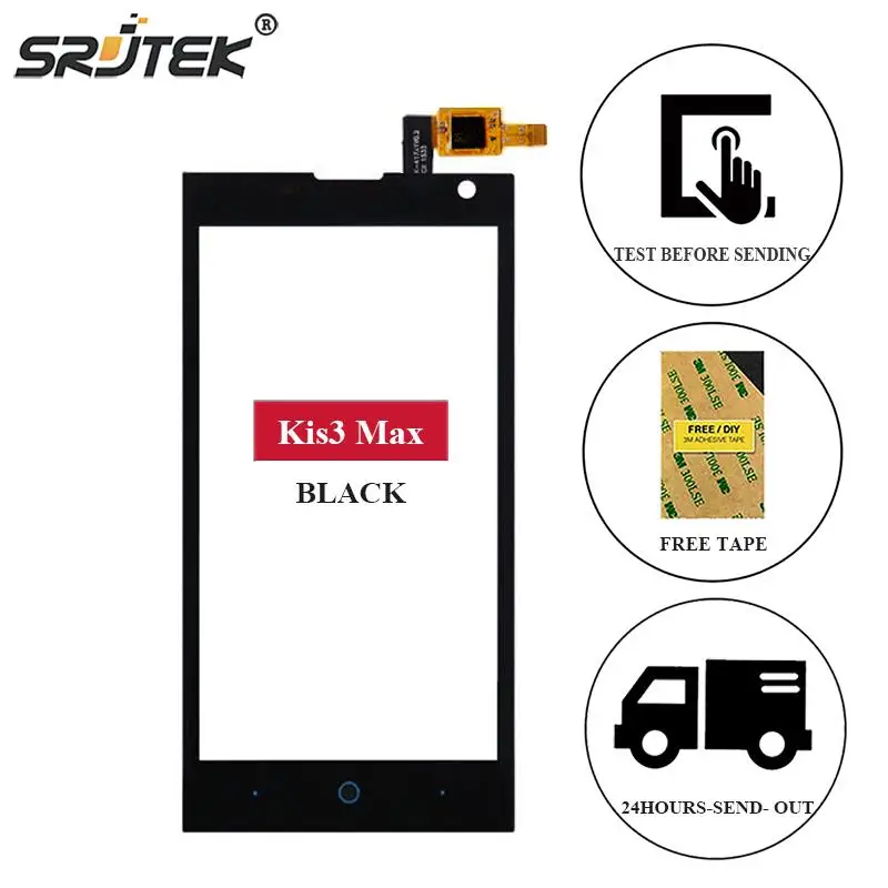 Srjtek для ZTE blade Kis3 Max сенсорный экран дигитайзер запасная Передняя стеклянная панель запчасти G LUX V830W Kis 3 Max|touch