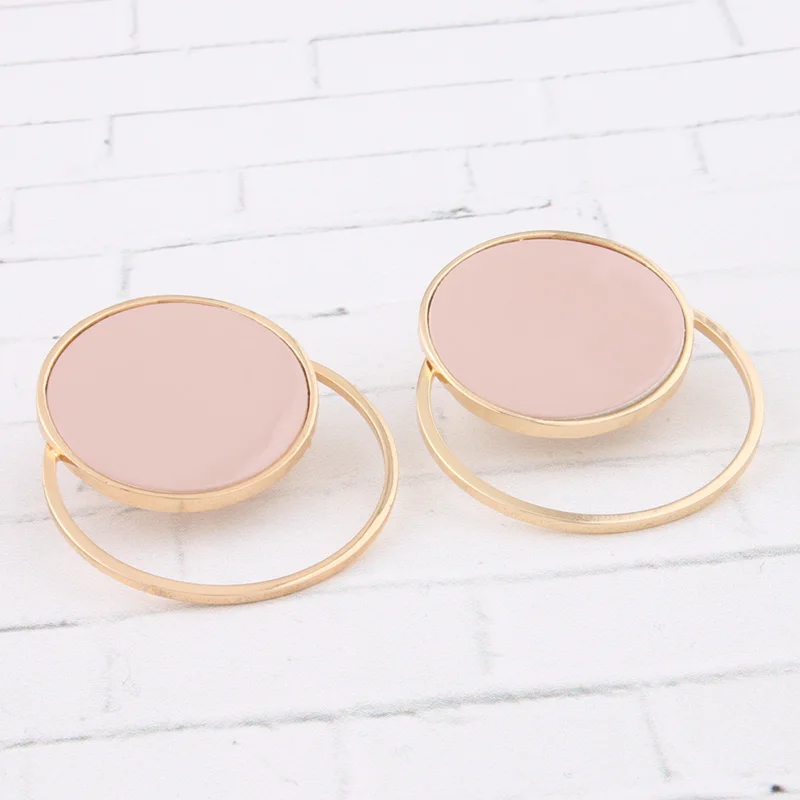 Bright Skin powder NeeFu WoFu камуфляжные кожаные серьги круглые Висячие большие серьги для женщин большие длинные Brinco ухо Oorbellen Рождество - Окраска металла: Bright Skin powder