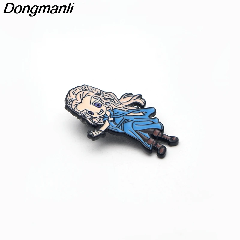 P3150 Dongmanli Игра престолов Эмилия Кларк металлические эмалированные булавки и броши для женщин и мужчин нагрудные булавки рюкзак сумки шляпа значок