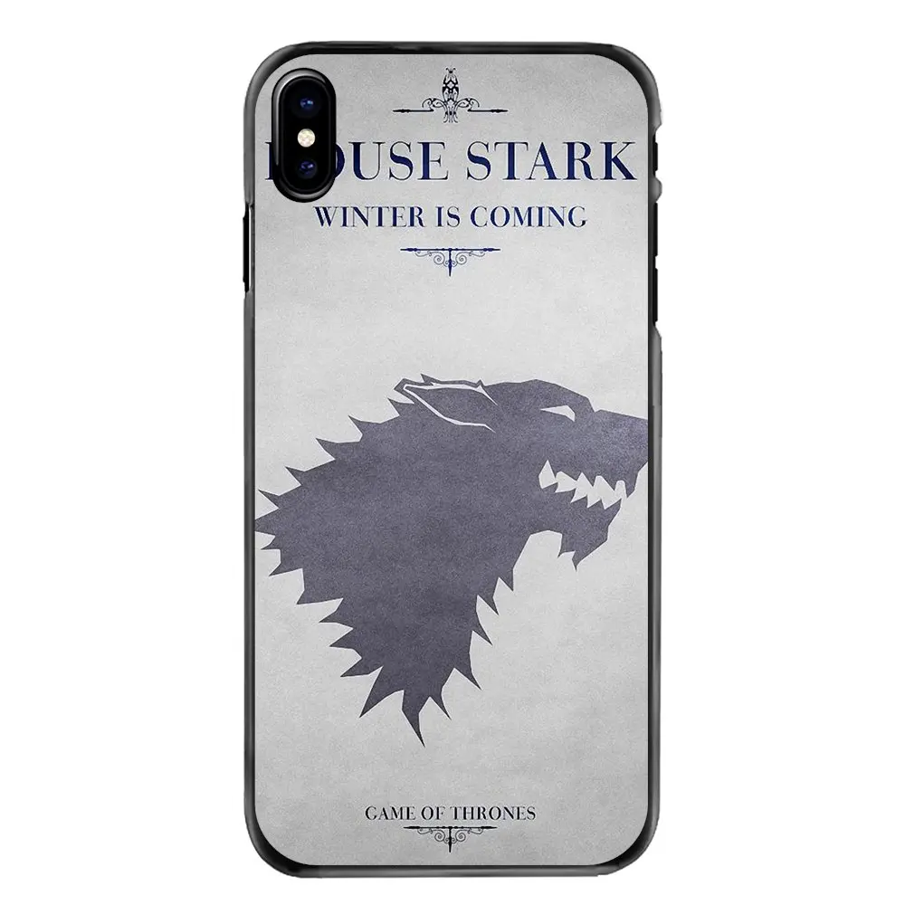 Games of Thrones GOT House Stark Logo Accessories Bag Case For iPhone 4 4S 5 5S 5C SE 6 6S 7 8 Plus X XR XS Max iPod Touch |