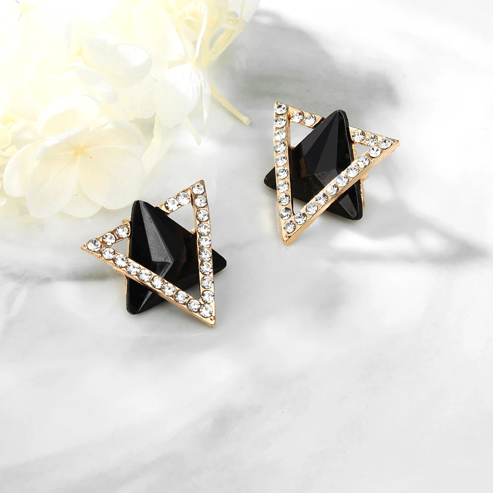 Женские серьги в Корейском стиле минималистичные геометрические гвоздики с