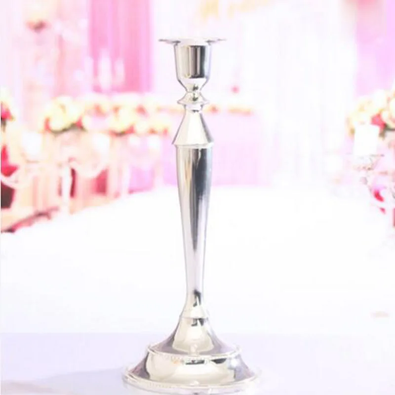 Candle holder 1 Металл Серебро/Позолоченные Подсвечники 1-подставка для рук держатель для бутылки из цинкового сплава, цинковый сплав высокое качество столб для свадьбы событие Portavelas канделябры - Цвет: Candle holder 1