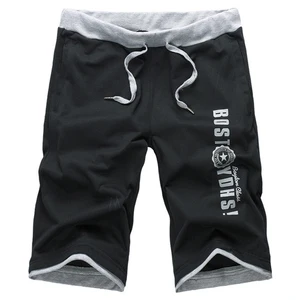 Летние Новые повседневные мужские бермуды на шнуровке с эластичным поясом удобные трикотажные шорты для мужчин