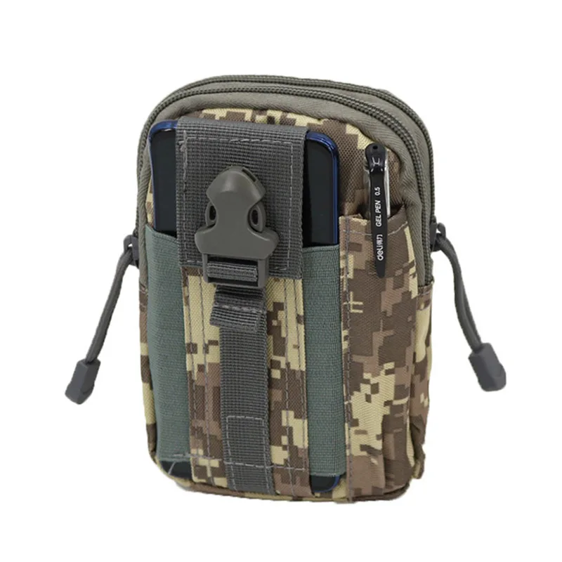ACU camo Спортивные карманные мужские тактические поясные сумки, военная поясная сумка для бега, кошелек для отдыха, уличная камуфляжная сумка для альпинизма - Цвет: ACU camo