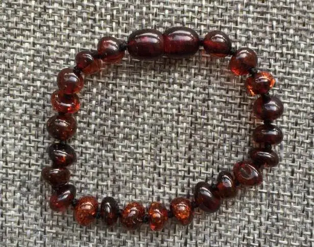 cherry amber Yoowei, новинка, браслет для малышей из янтаря, подарок, 13 цветов, высокое качество, натуральный, зеленый, янтарный, ювелирное изделие,, для взрослых, ножные браслеты 12-22 см - Цвет камня: cherry amber