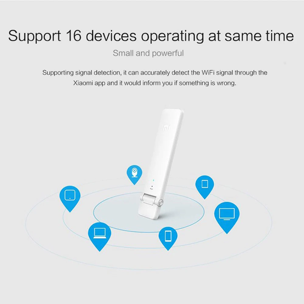 Xiaomi Wi-Fi ретранслятор 2 усилитель-удлинитель 2 Универсальный Repitidor Wi-Fi адаптер 300 Мбит/с Беспроводной усилитель сигнала WiFi сигнала