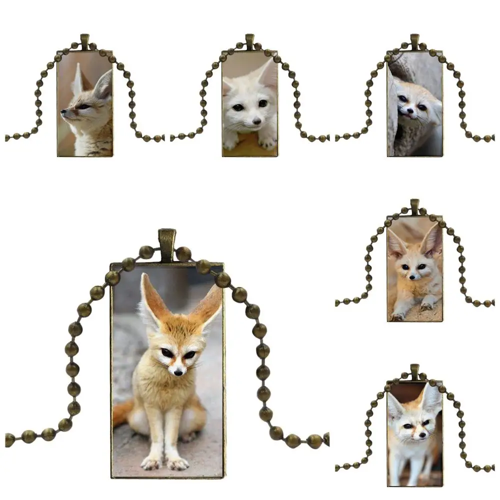 EJ glaze для детей бисер Fennec лиса бронза цвет стекло кабошон с прямоугольной формы