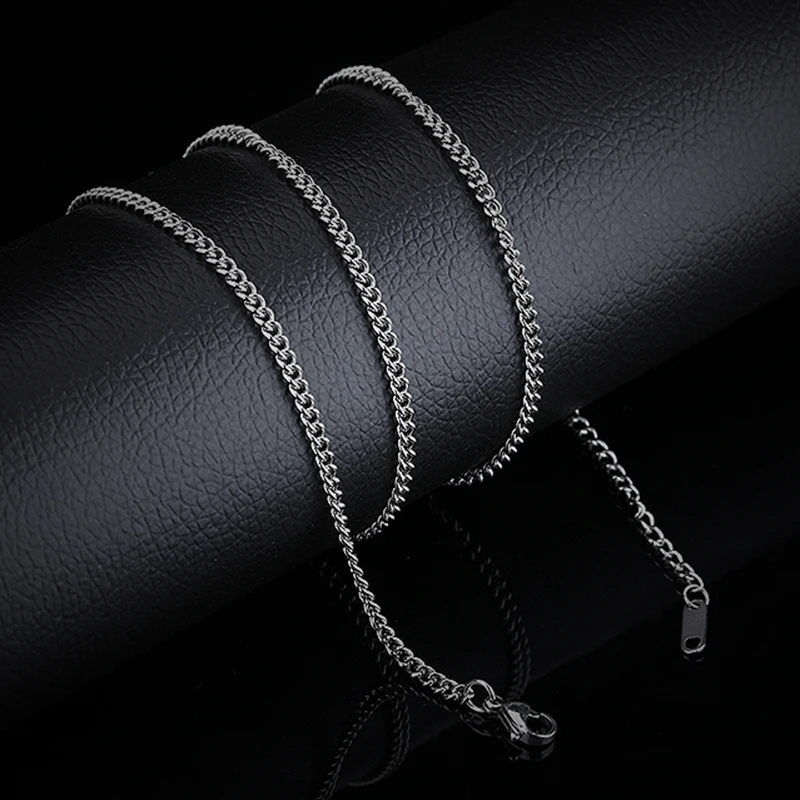 Смешанный 3 шт./лот Титан простой дизайн Цепочки и ожерелья Сталь тонкие туфли на