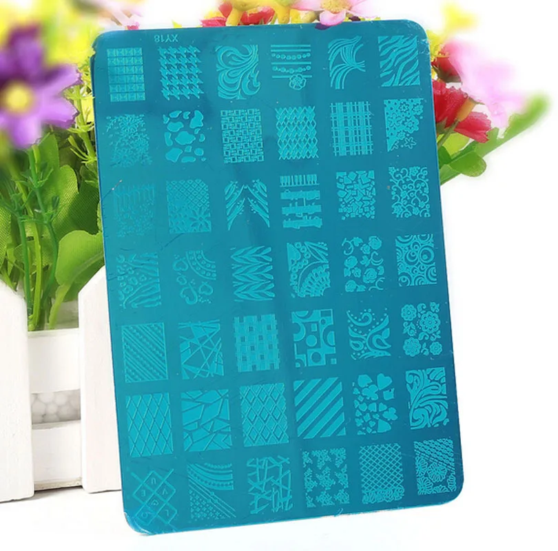 Цельнокроеное платье узор дизайн ногтей штамп штамповка изображения Konad