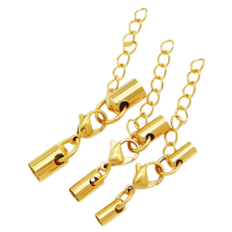 Aiovlo 5 шт./лот из нержавеющей стали в виде лобстера застежка с цепочкой тон пряжка кожаный замок для шнура для самодельный кожаный браслет ювелирных изделий