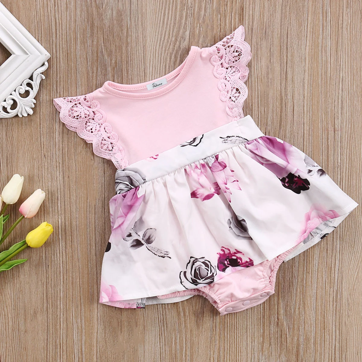 Pudcoco/одежда с цветочным рисунком для маленьких девочек боди летний костюм