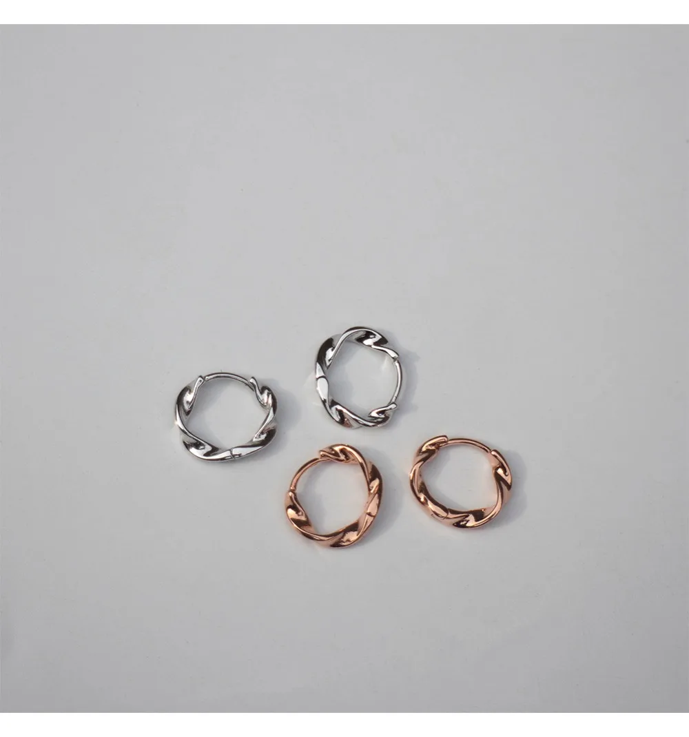 Серьги из стерлингового серебра S925 пробы, простые геометрические молнии, ушные кости, Пряжка для ушей, индивидуальная тренд, дикие мужские и женские серебряные ювелирные изделия для ушей