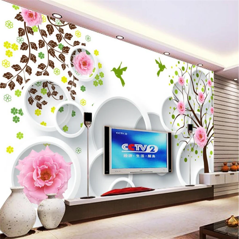 

beibehang Custom Photo Mural Wallpaper Dream Tree Rose 3D TV Wall Decorative Painting papel de parede wallpaper for walls 3 d