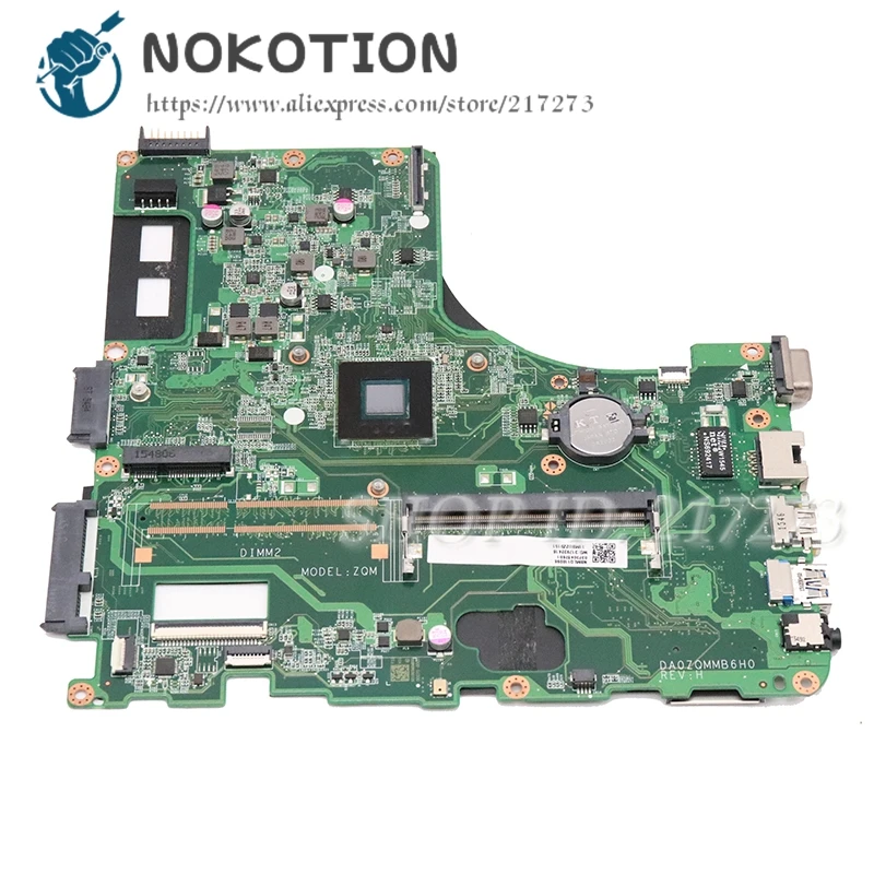 NOKOTION для Acer asipre E5-411 Материнская плата ноутбука DDR3 DA0ZQMMB6H0 DBMRX11003 дБ. MRX11.003 NBMLQ11009 NBMLQ110096