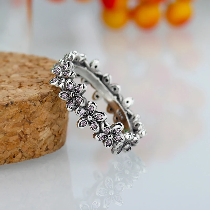Женское кольцо с маргариткой обручальные кольца серебристого цвета|colorful ring|ring