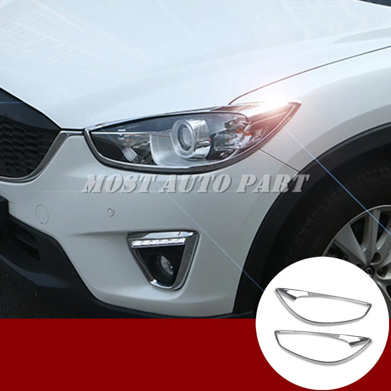 

Хромированная рамка для передней фары ABS для Mazda CX-5 KE 2012-2016, автомобильные аксессуары, украшение интерьера автомобиля