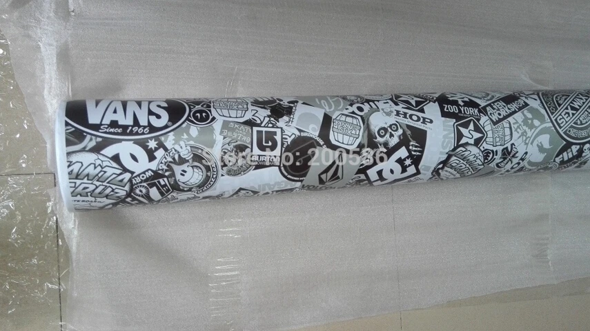 Белая и Черная Виниловая пленка с воздушным пузырьком настоящие логотипы для