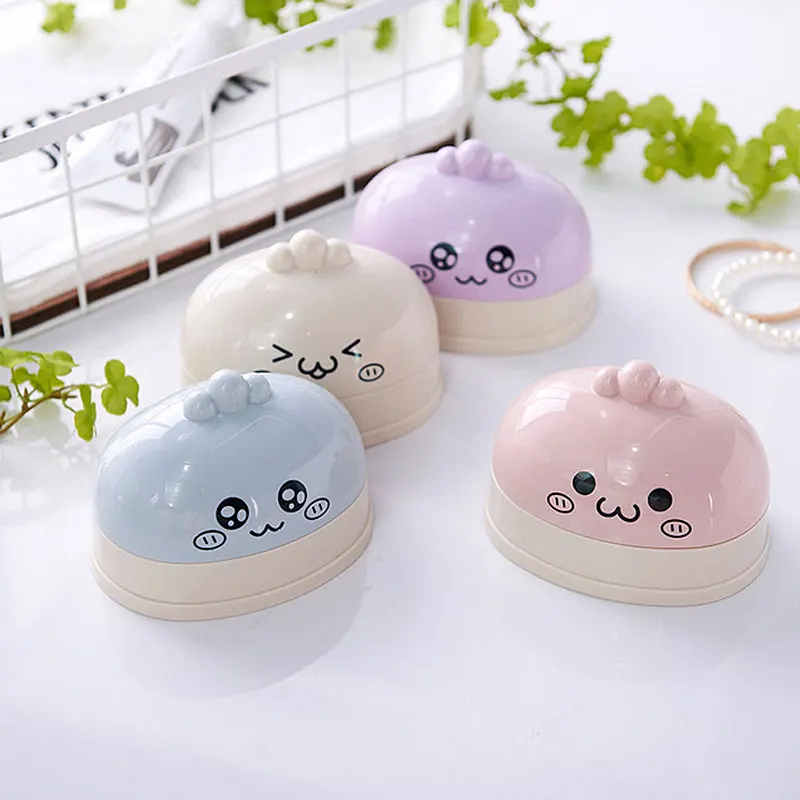 Мыльница для ванной комнанты держатель Box мыло путешествия милые дети мультфильм