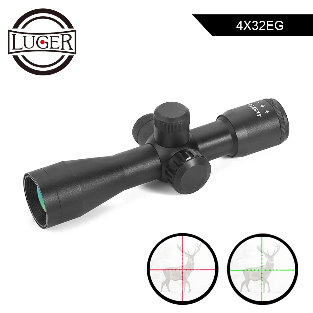 LUGER Tactical 4X32 воздушная винтовка оптика короткий прицел компактные оптические прицелы охотничьи прицелы с 20 мм/11 мм рельсы крепления для винтовок