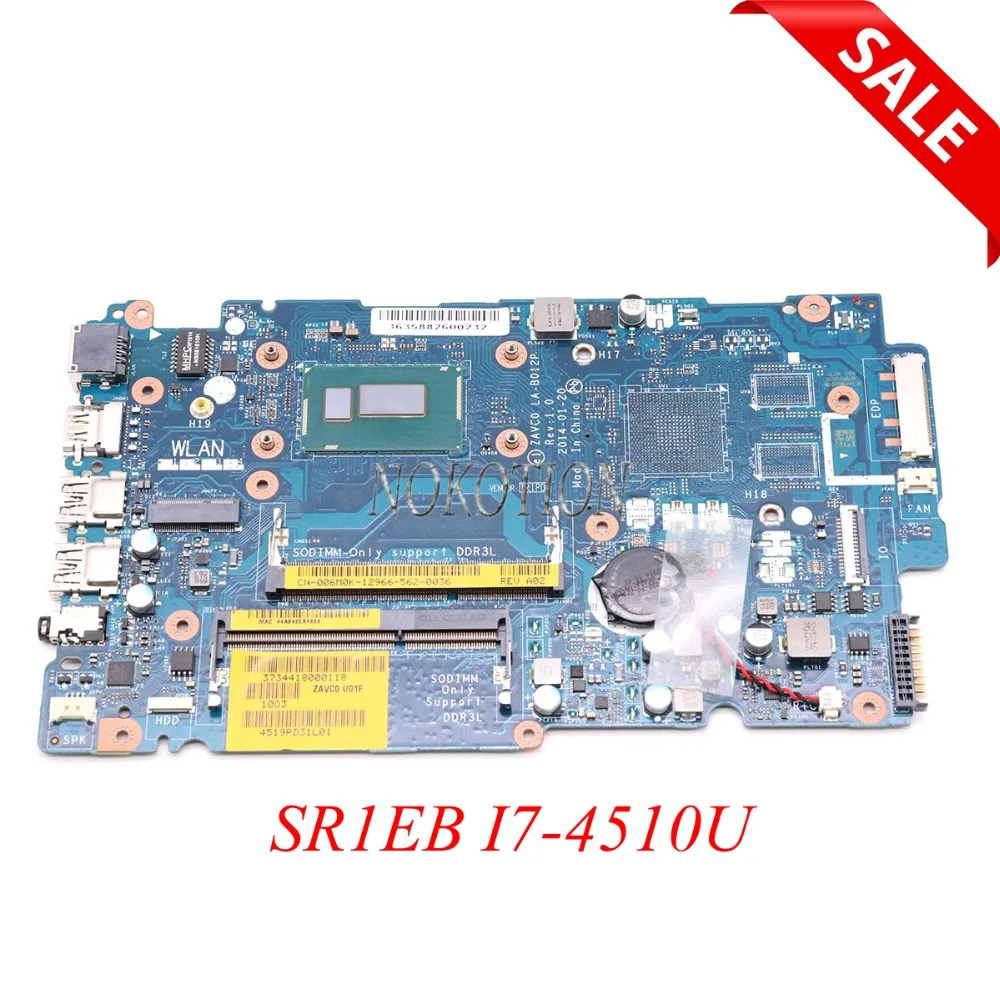 

NOKOTION CN-0FV11Y 0FV11Y FV11Y ZAVC0 LA-B012P материнская плата для ноутбука Dell Inspiron 5447 5442 5542 5547 SR1EB I7-4510U материнская плата