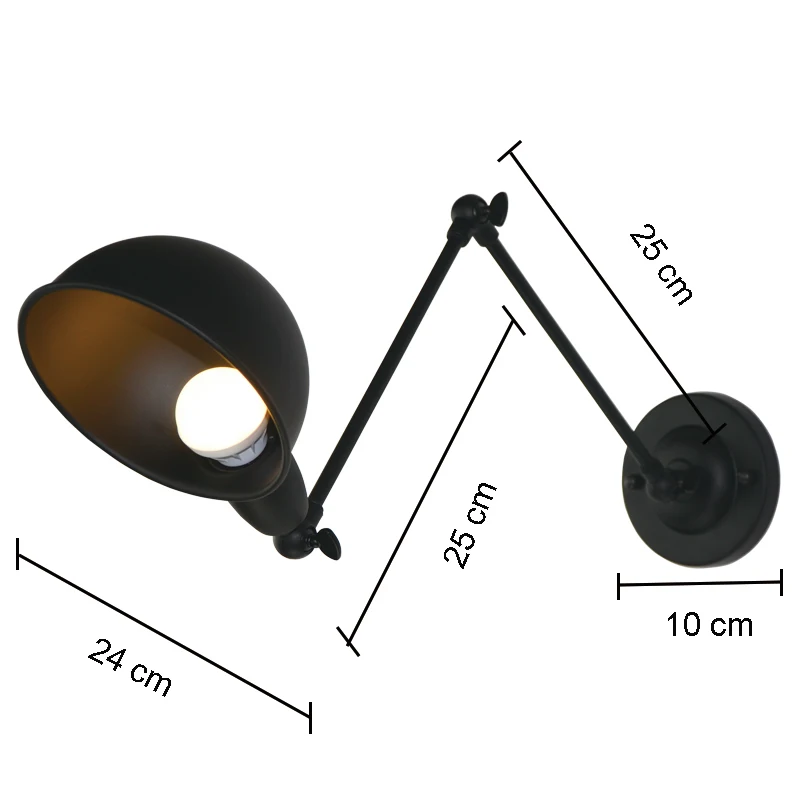 Blueking старинные антикварные промышленных Регулируемый 2 руки настенный