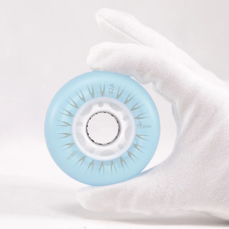 76mm blue color 1 шт. Светящиеся в темноте 72 мм 76 мм 80 мм роликовые коньки обувь колеса 92A колеса из ПУ для скутера колеса - Цвет: 76mm blue color
