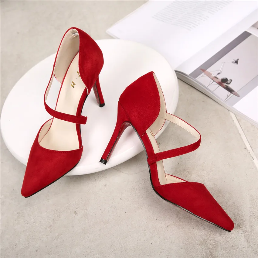 Женские свадебные туфли-лодочки Scarpe Donna Tacco красные туфли на высоком каблуке 2019 |
