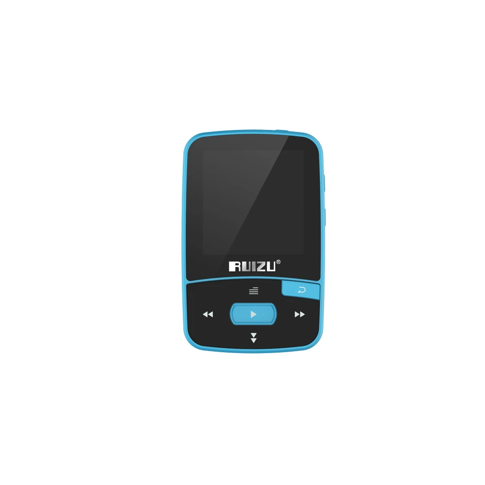 Синий Ruizu Спорт Аудио Мини Bluetooth Mp3 плеер Музыка Аудио Mp 3 Mp-3 с радио цифровой Hi-Fi экран Fm Flac 8 Гб клип модуль - Цвет: Синий