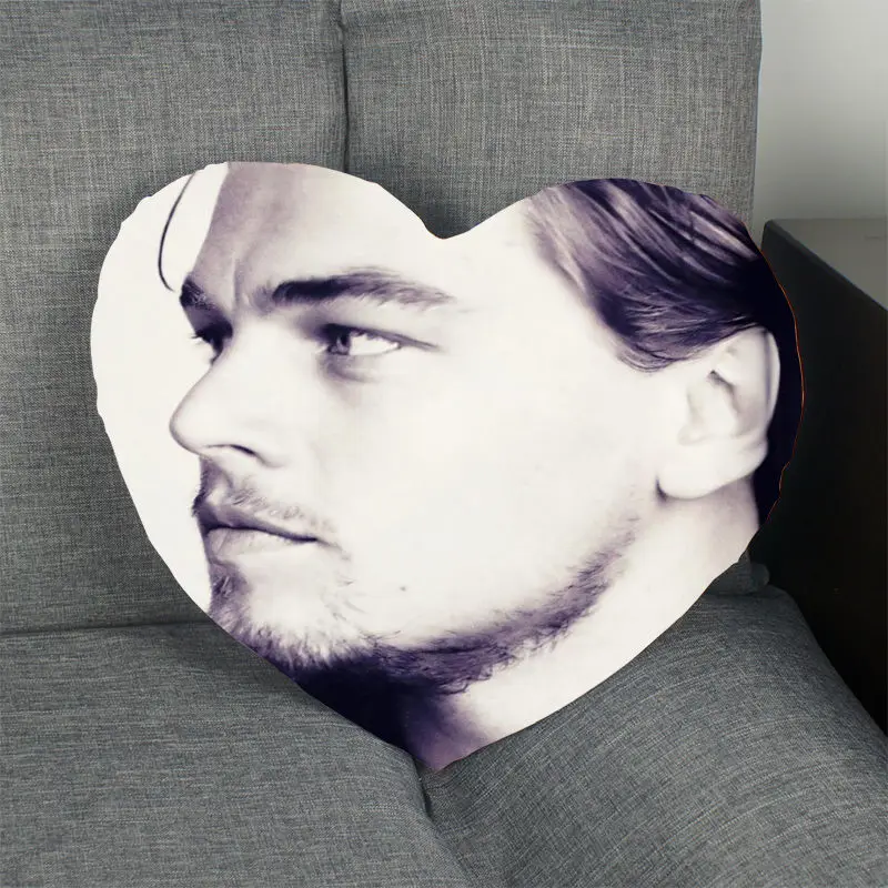11 Наволочка Leonardo DiCaprio в форме сердца, атласная тканевая подушка, чехол для дома, спальни, свадебное украшение, наволочки - Color: 11