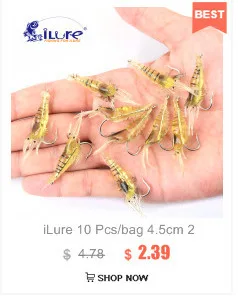 ILure 10 шт./пакет 4,5 см 2g спасательное приманки для рыбалки, мягкие приманки для мягкие рыболовные приманки, крючки, станок и креветки, мягкие приманки для замки Souple Crankbait