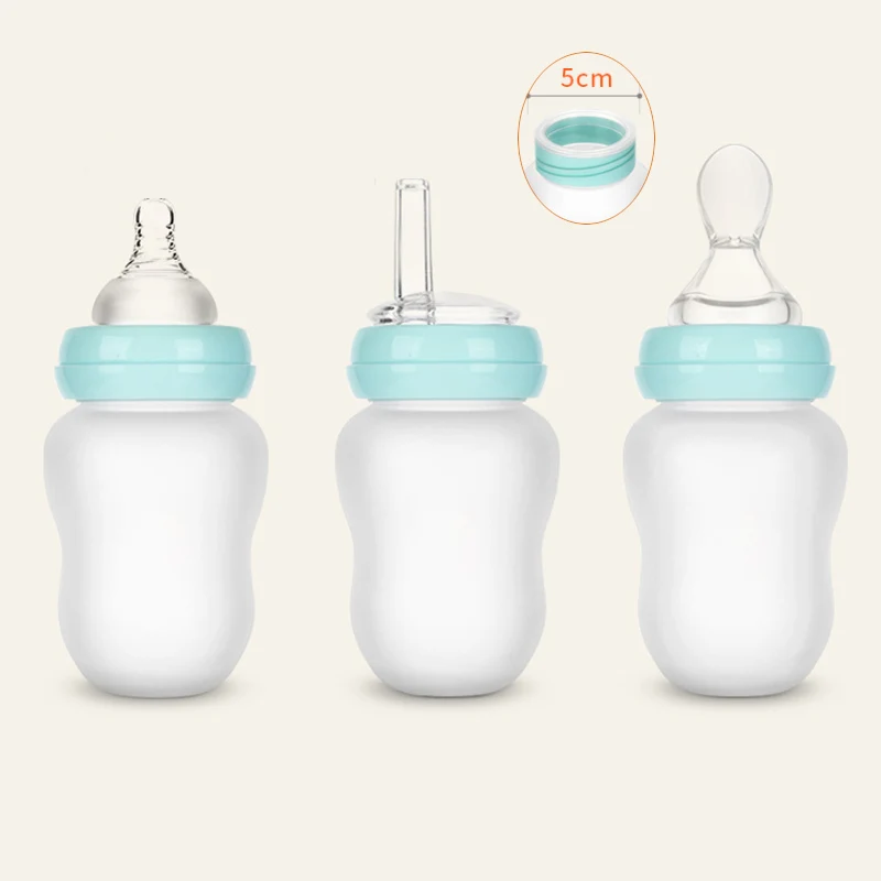 REIZBABY 3-in-1 Multi-function Baby Feeding соски для бутылок соломенная Ложка силиконовая мягкая