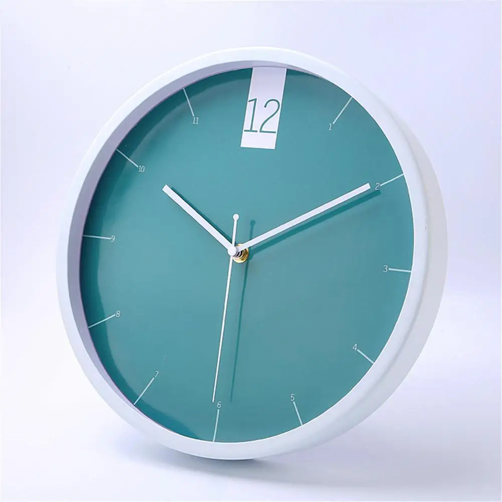 Silently Quartz Mute Needle Wall Clock For Decor Minimalist Green Wall Clocks New Vogue Exquisite Artistic Round Watches - Цвет: White