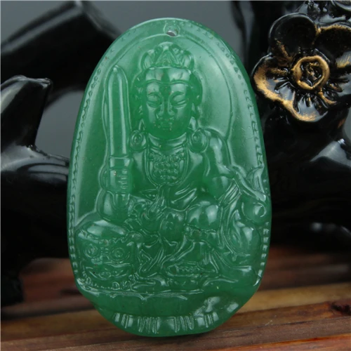Natural Dongling jade twelve zodiac rabbit patron saint of the Buddha Manjusri Bodhisattva pendant Pendant | Дом и сад