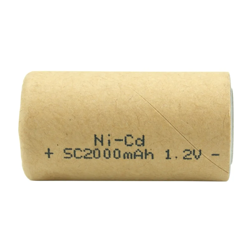 SC Sub C 2000 мАч Ni CD 1,2 в перезаряжаемый NI-CD аккумулятор с высокой скоростью разряда 10C для фонарика налобного фонаря, электроинструменты, аккумулятор
