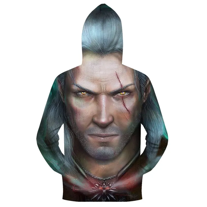 Аватар 3D Толстовки с капюшоном на молнии Для мужчин Zip Hoody Повседневное Толстовка