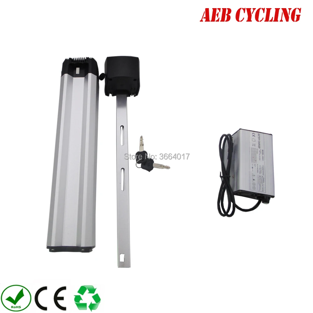 

High capacity Lithium ion battery pack 36V 14Ah slim down tube battery for mountain bike city bike with charger