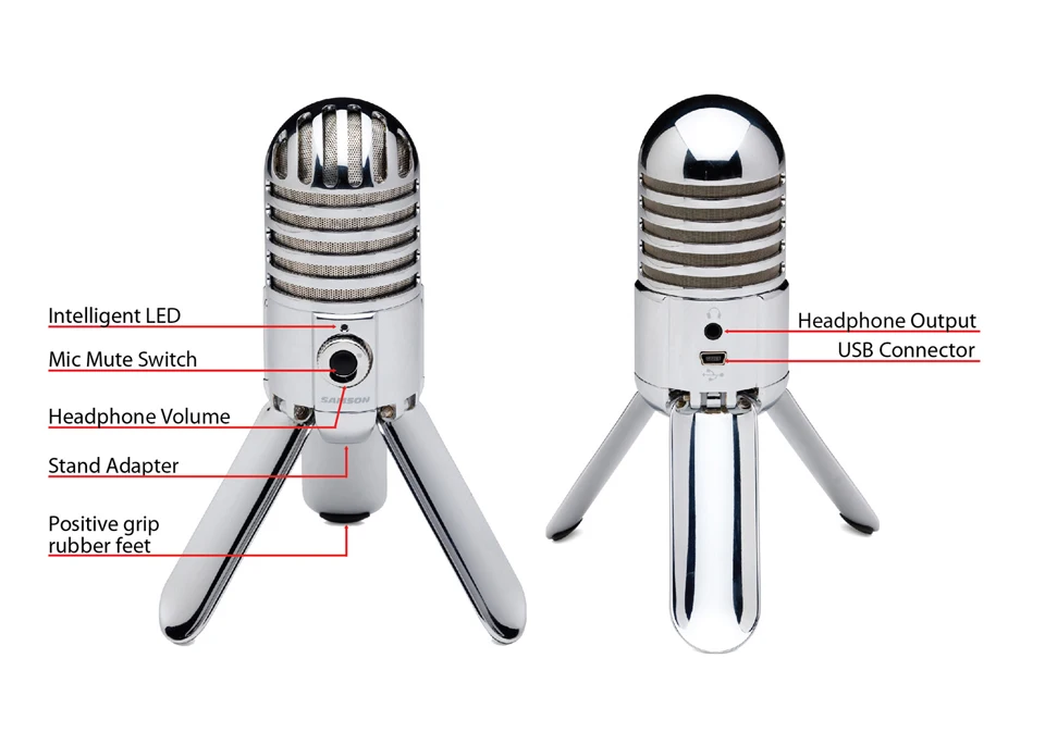 Микрофон Samson Meteor Mic USB Студийный конденсаторный микрофон для записи складные