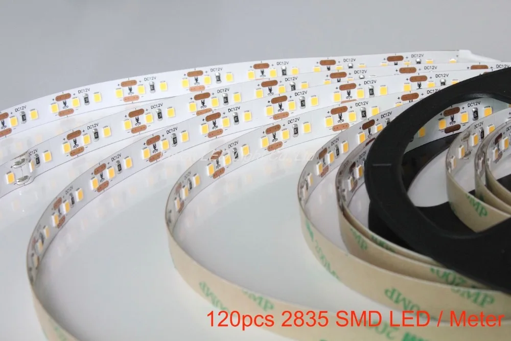 Светодиодный 2835 RGB Светодиодные полосы света, 5 м рулон \ ЛОТ, 60/84/120/140/240 шт 2835 smd светодиодный на метр AC/DC 12 V или 24 V
