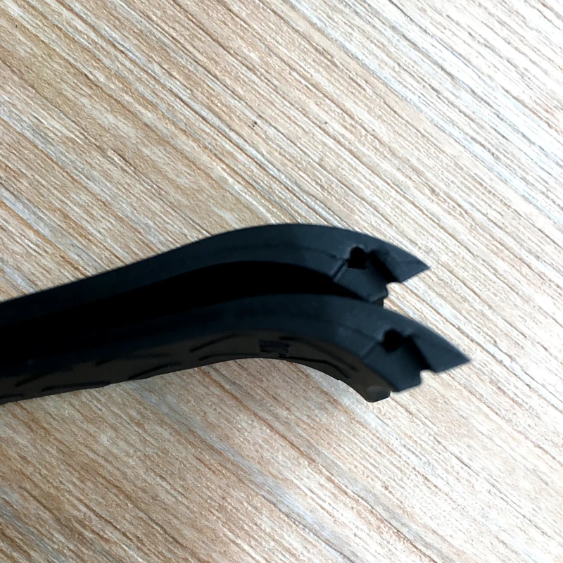 Curved End 22mm Black Soft Silicone Rubber Watch band For IWC PORTUGIESER YACHT CLUB CHRONOGRAPH IW390502 IW390209 Watch Strap