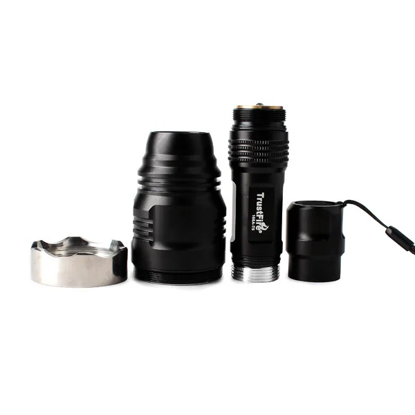 TrustFire 168A-T6 Cree XM-L T6 5-Mode 900LM памяти Белый светодиодный фонарик с ремешком-черный(1 х 18650