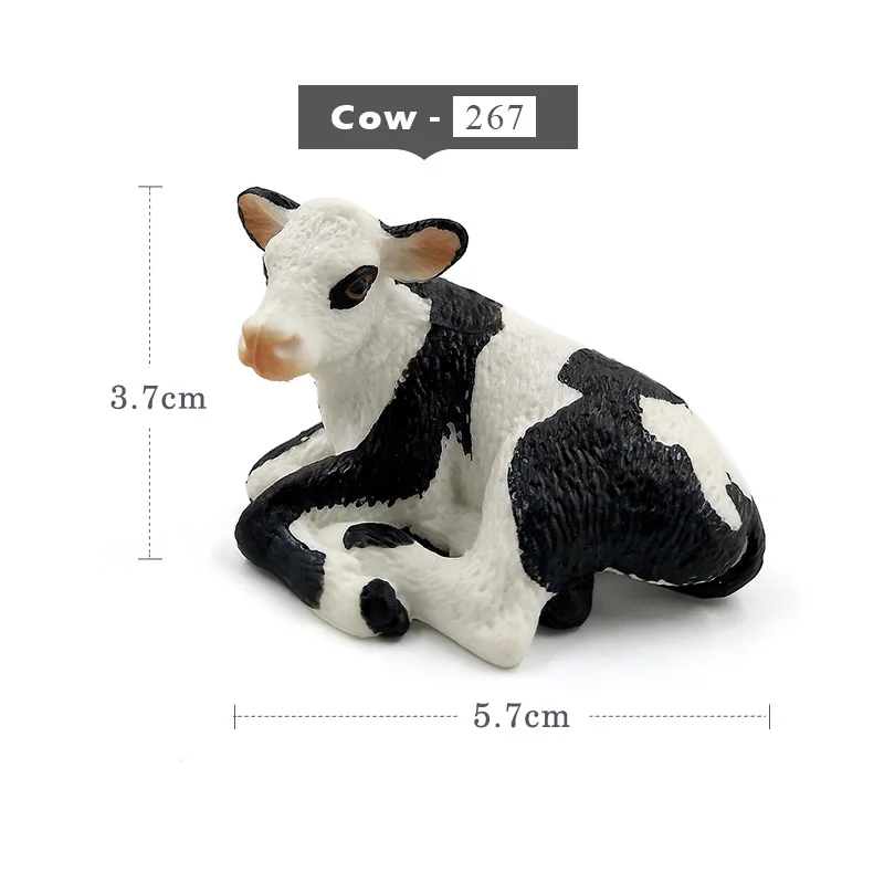 Cow -MY267 Ферма моделирование молоко корова пластик бык животное модель Фигурка бонсай домашний декор миниатюрное украшение для сада в виде Феи современные аксессуары - Цвет: Cow -MY267