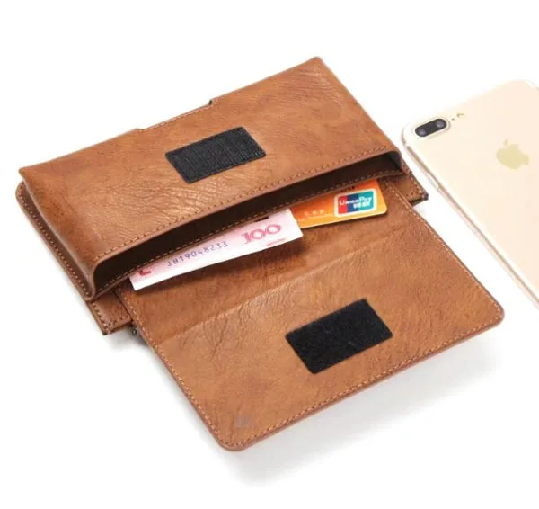 Наружный кожаный чехол с зажимом для ремня бумажник карт Sony Xperia XZ1/XA1 Plus Xiaomi Redmi Note